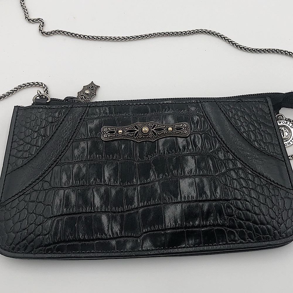 BRIGHTON leather crossbody, chain strap 💞
